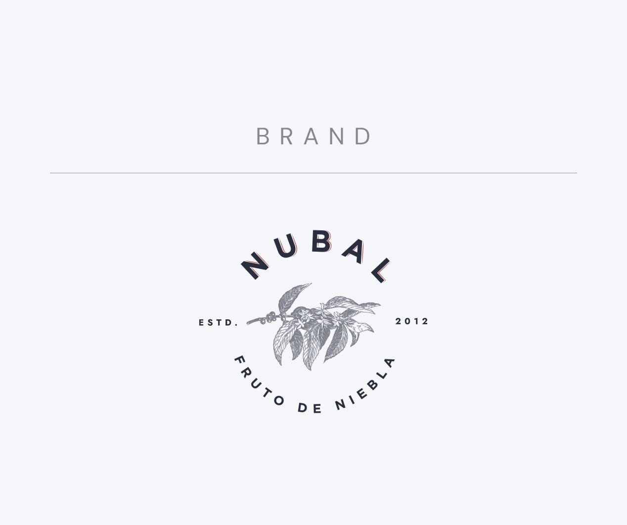 Logotipo de Café Nubal con la planta de café